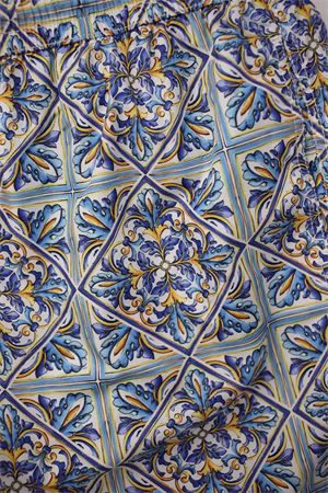 Costume con maioliche da uomo Aram Capri | ACBM069AZZURRO